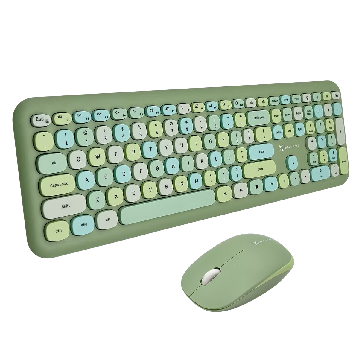 green keyboard with mouse